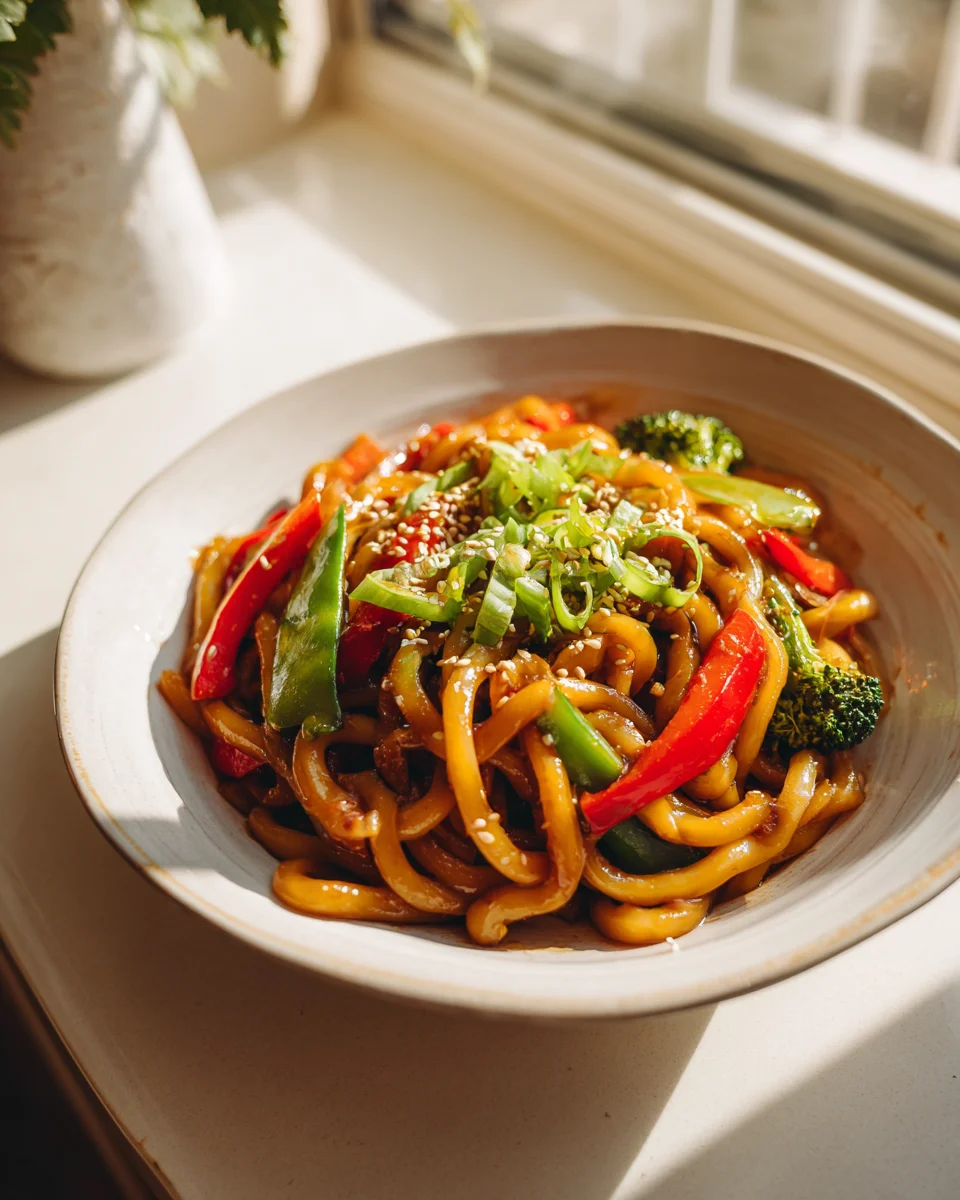 One Pan Yaki Udon mit Rind & Gemüse – Schnell & Lecker!