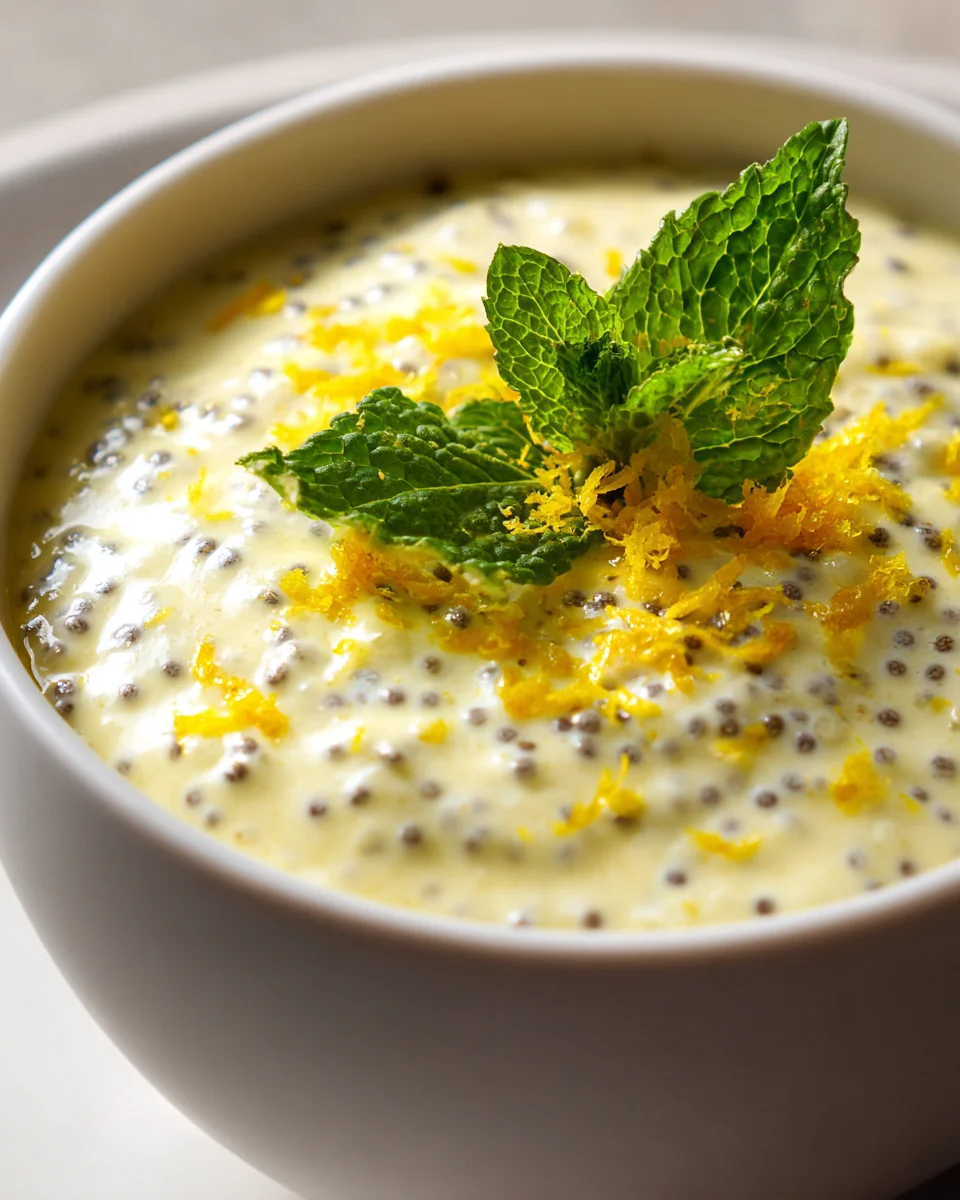 Zuckerarmer Zitronen Chia Pudding – Gesundes & leichtes Dessert