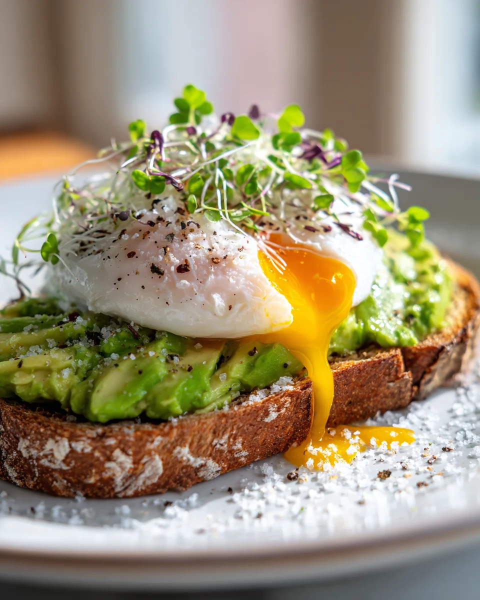 Cremiger Avocado Toast mit pochiertem Ei – Schnell & lecker!
