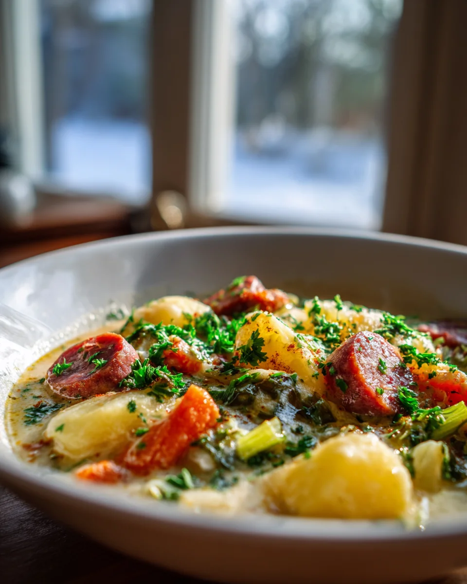Blitz-Rindereintopf: Kartoffeln & Würstchen, schnell & lecker
