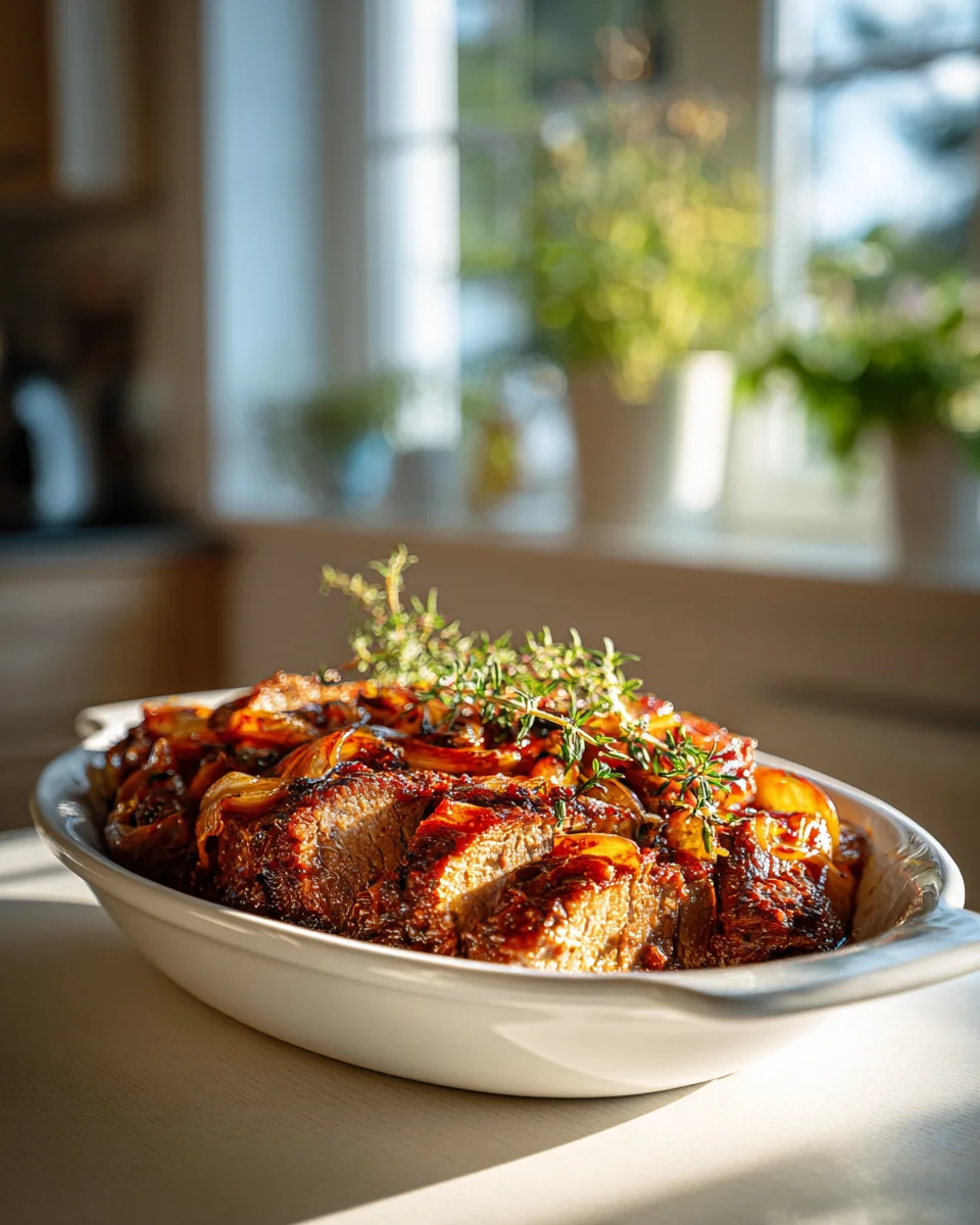 Zwiebelfleisch aus dem Dutch Oven: Zart & Aromatisch!