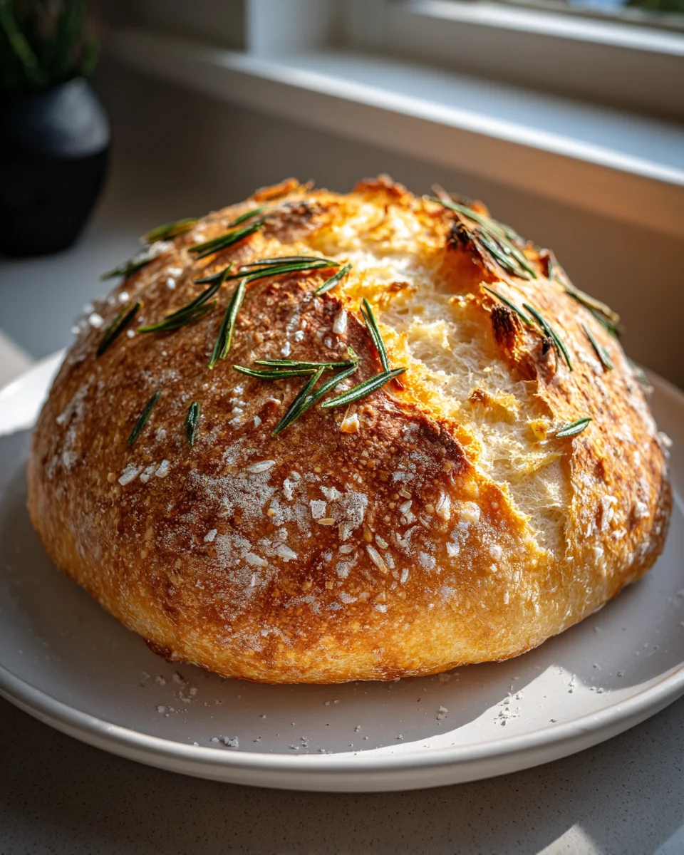 Duftendes Rosmarin-Knoblauch Artisan Brot – Einfach Backen!