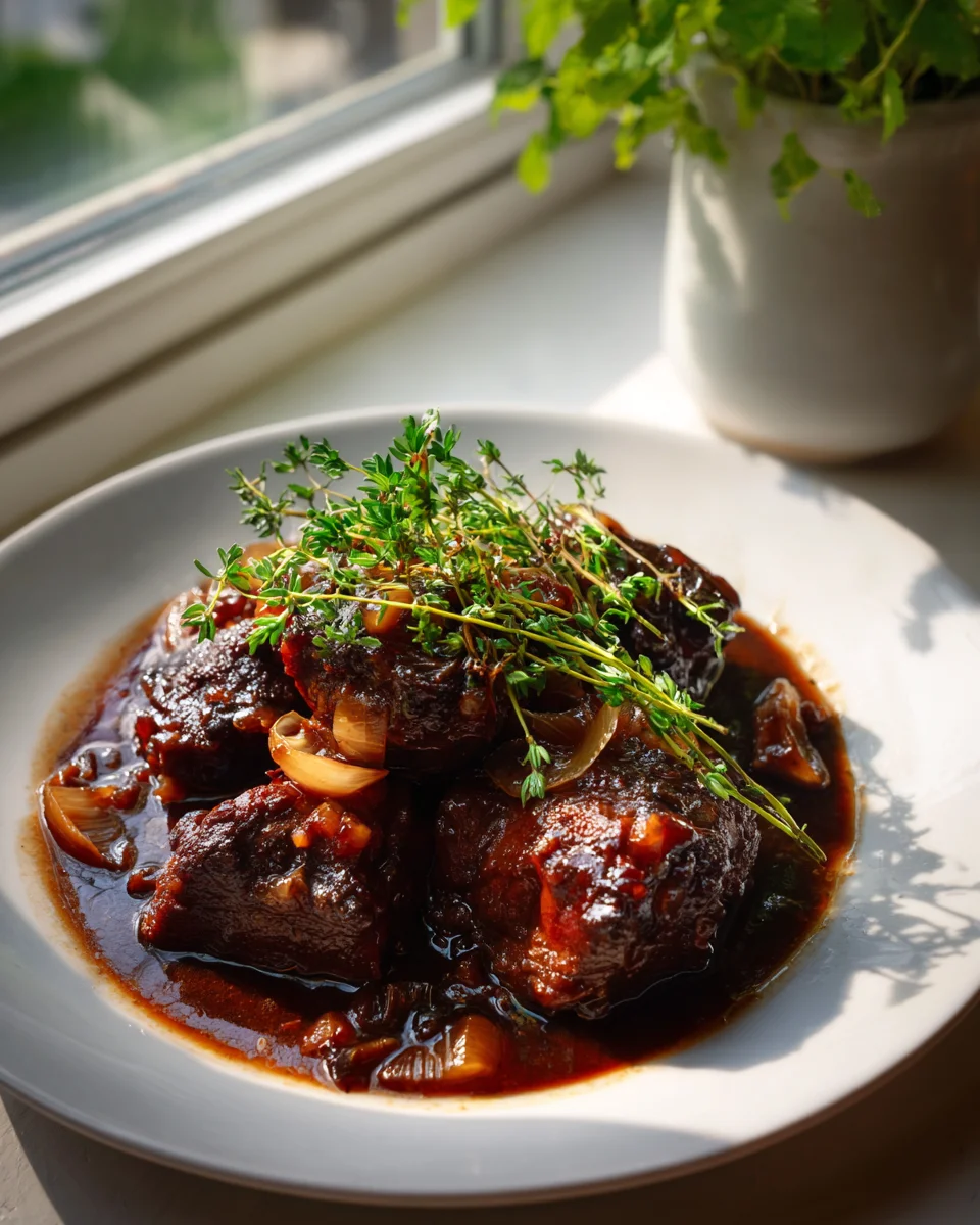 Geschmorte Rinderbäckchen Rezept: Zart & Lecker Schmoren!