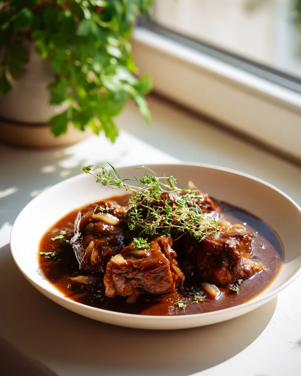 Geschmorte Rinderbäckchen Rezept: Zart & Lecker Schmoren!