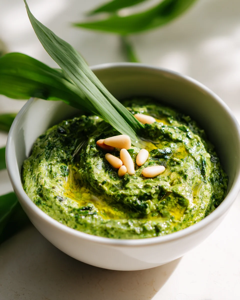Veganes Bärlauchpesto ohne Käse – schnell & einfach selbstgemacht!