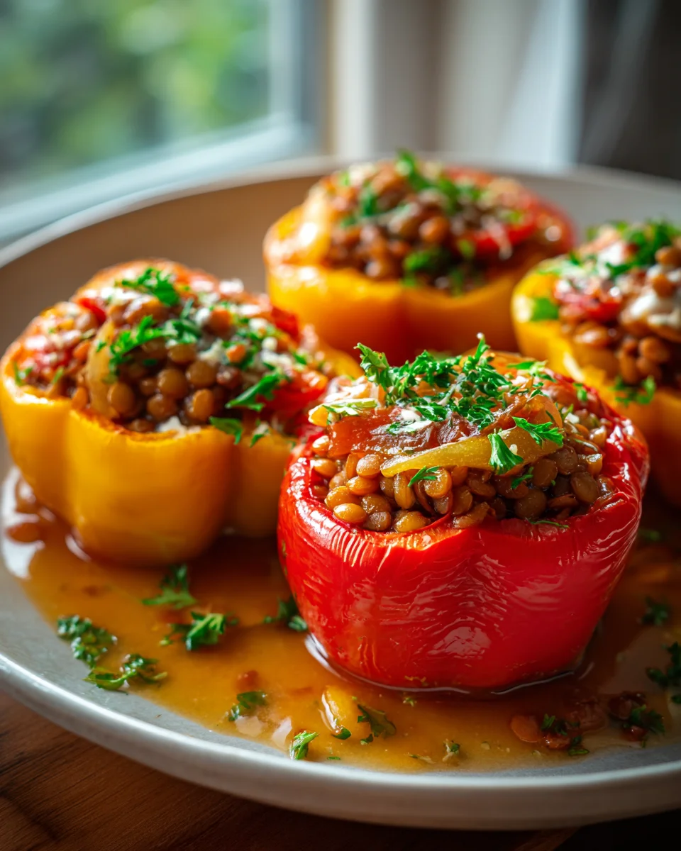 Gefüllte Spitzpaprika mit Roten Linsen: Lecker & Vegan genießen!