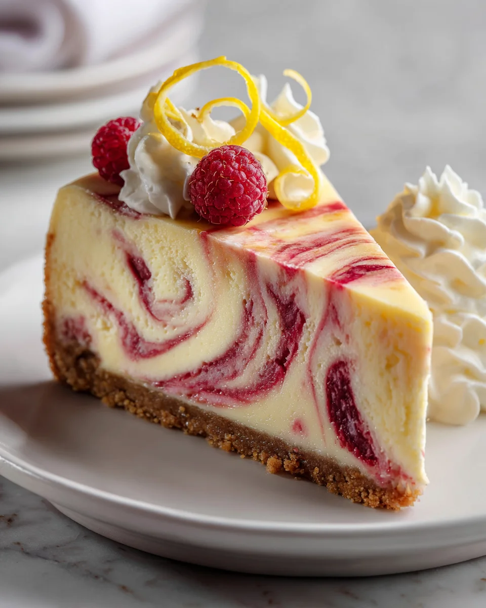 Zitronen-Himbeer-Swirl-Cheesecake: Dein Traumdessert Rezept