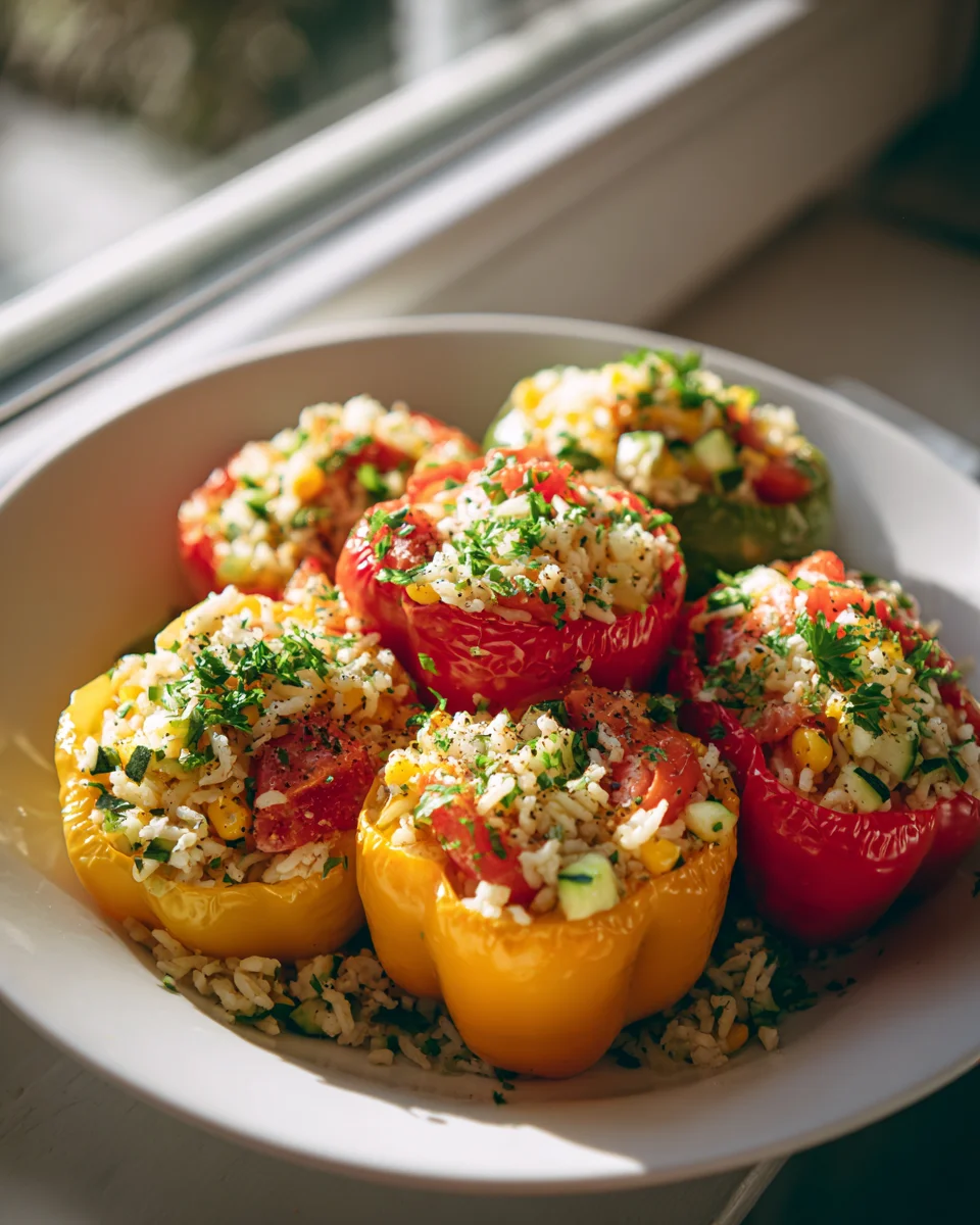 Gefüllte Paprika Bowl – Reis & Frisches Gemüse leicht gemacht!