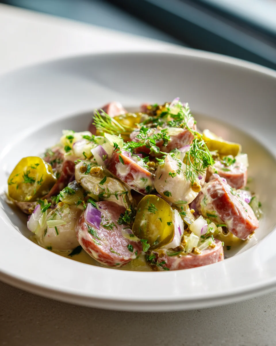 Original Bayrischer Wurstsalat Rezept – Einfach & Lecker!