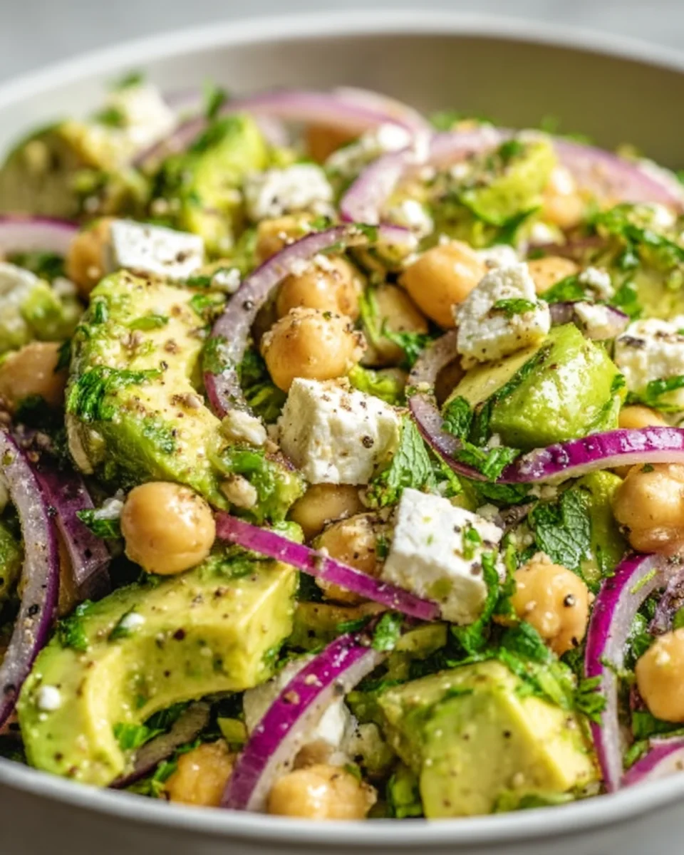 Kichererbsen-Feta-Avocado-Salat: Frisch & Lecker!