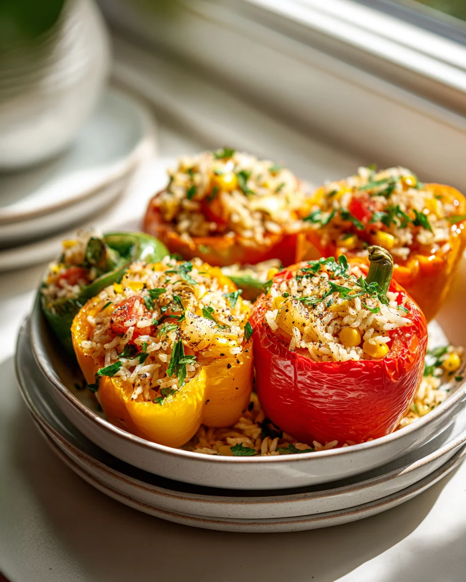 Gefüllte Paprika Bowl – Reis & Frisches Gemüse leicht gemacht!