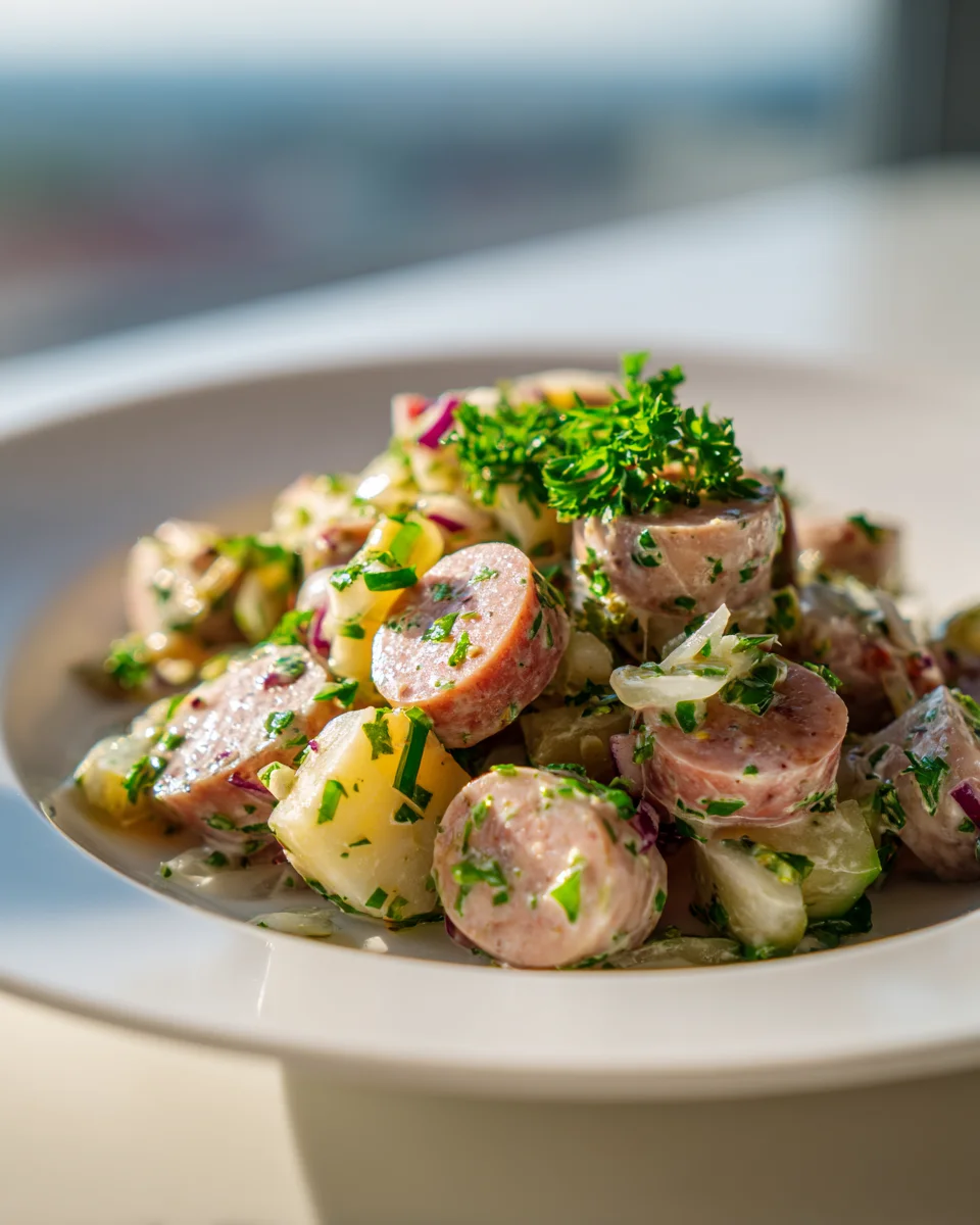 Original Bayrischer Wurstsalat Rezept – Einfach & Lecker!