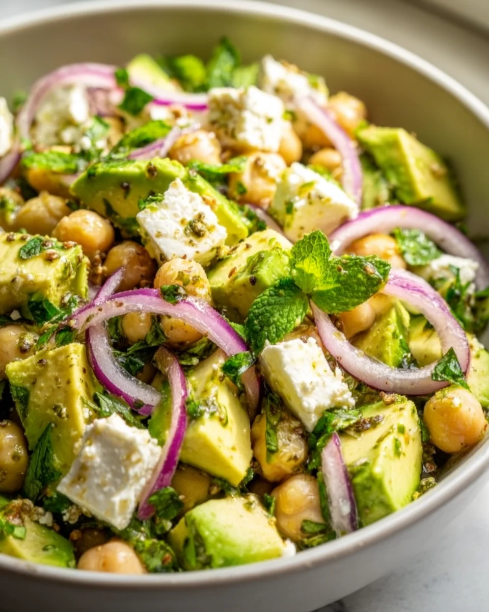 Kichererbsen-Feta-Avocado-Salat: Frisch & Lecker!