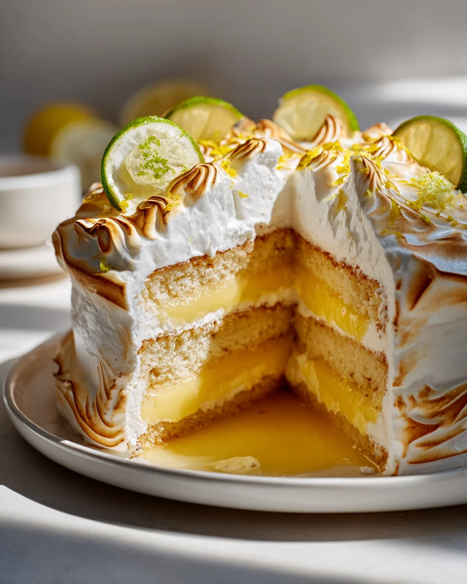 Zitronen Oster Torte mit Baiserhaube – Frisch und lecker!