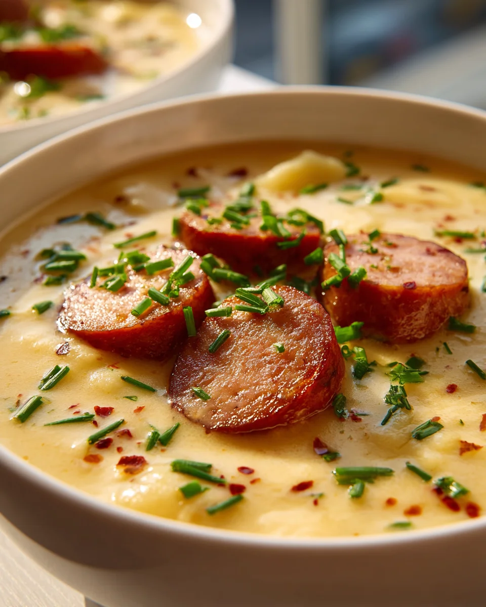 Cremige Kartoffelsuppe mit Würstchen – Einfach und Lecker!