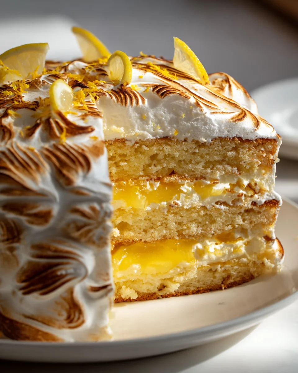Zitronen Oster Torte mit Baiserhaube – Frisch und lecker!