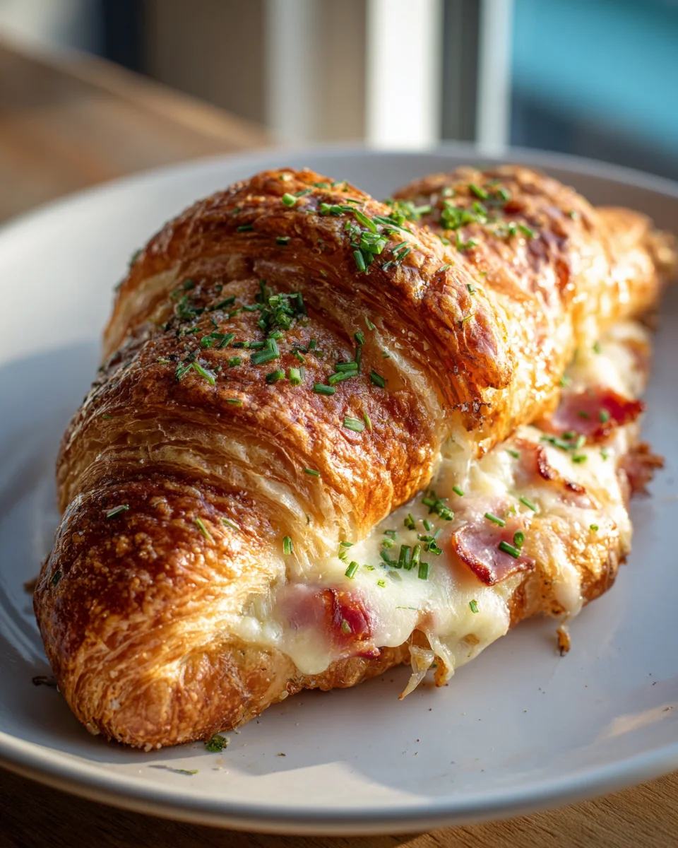 Käse-Schinken-Croissants mit Kräutern: Ein Genuss-Rezept!