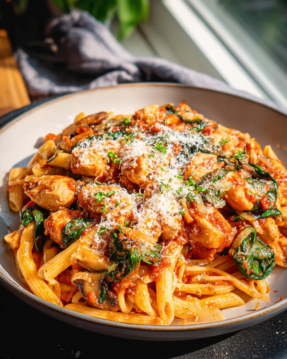Hähnchen-Tomaten-Pasta