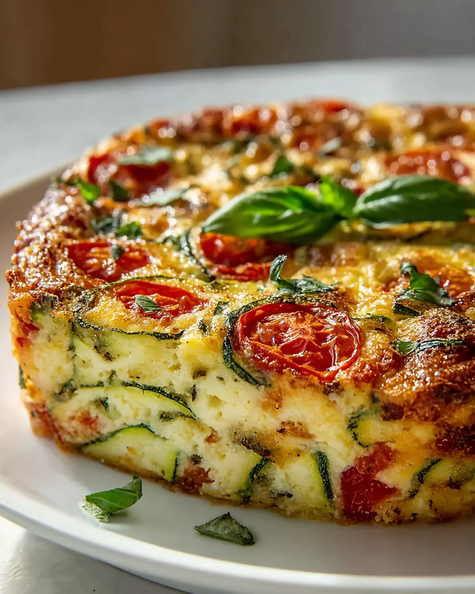 Zucchini-Tomaten-Quiche ohne Kruste