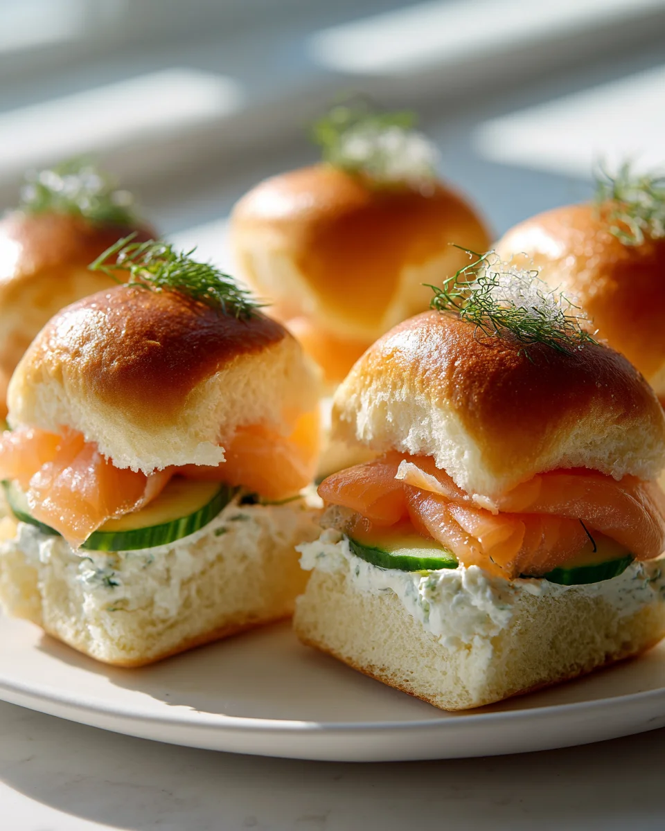 Räucher-Lachs-Cheesecake Mini-Burger