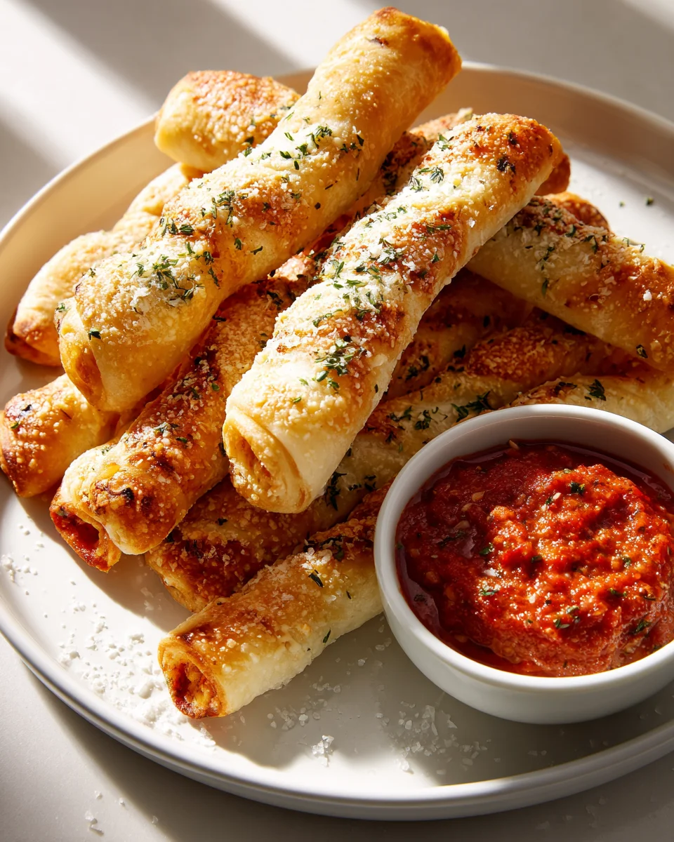 Mini Pizzastangen Bites mit Tomaten-Kräuter-Aufstrich Rezept