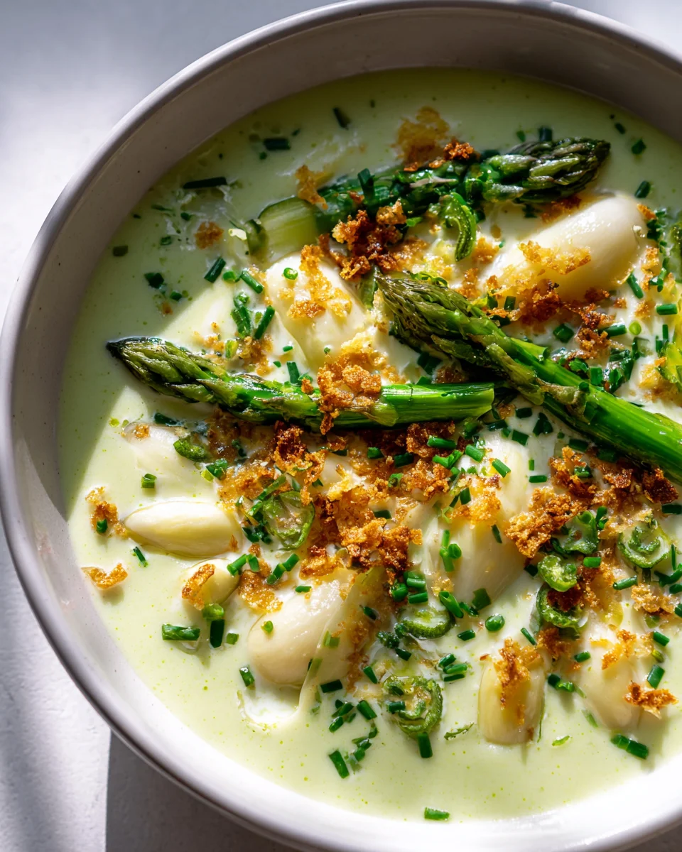Spargelsuppe mit Butterbröseln