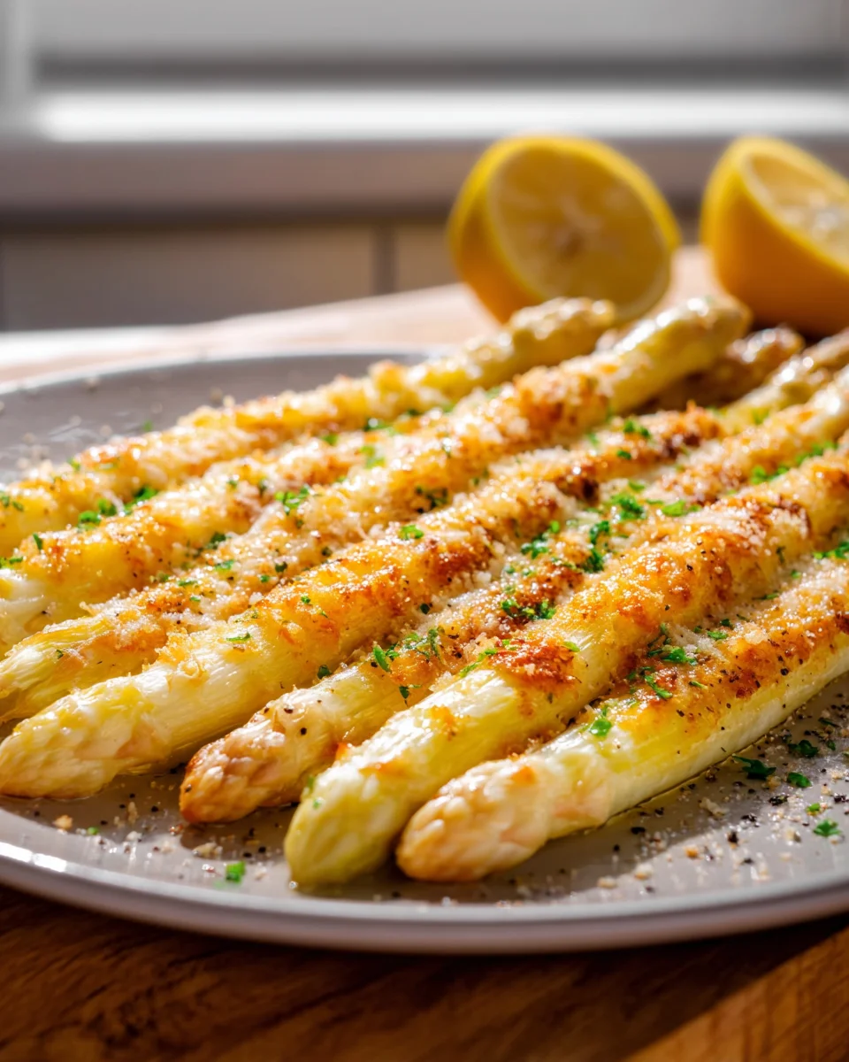 Ofenspargel mit Parmesan
