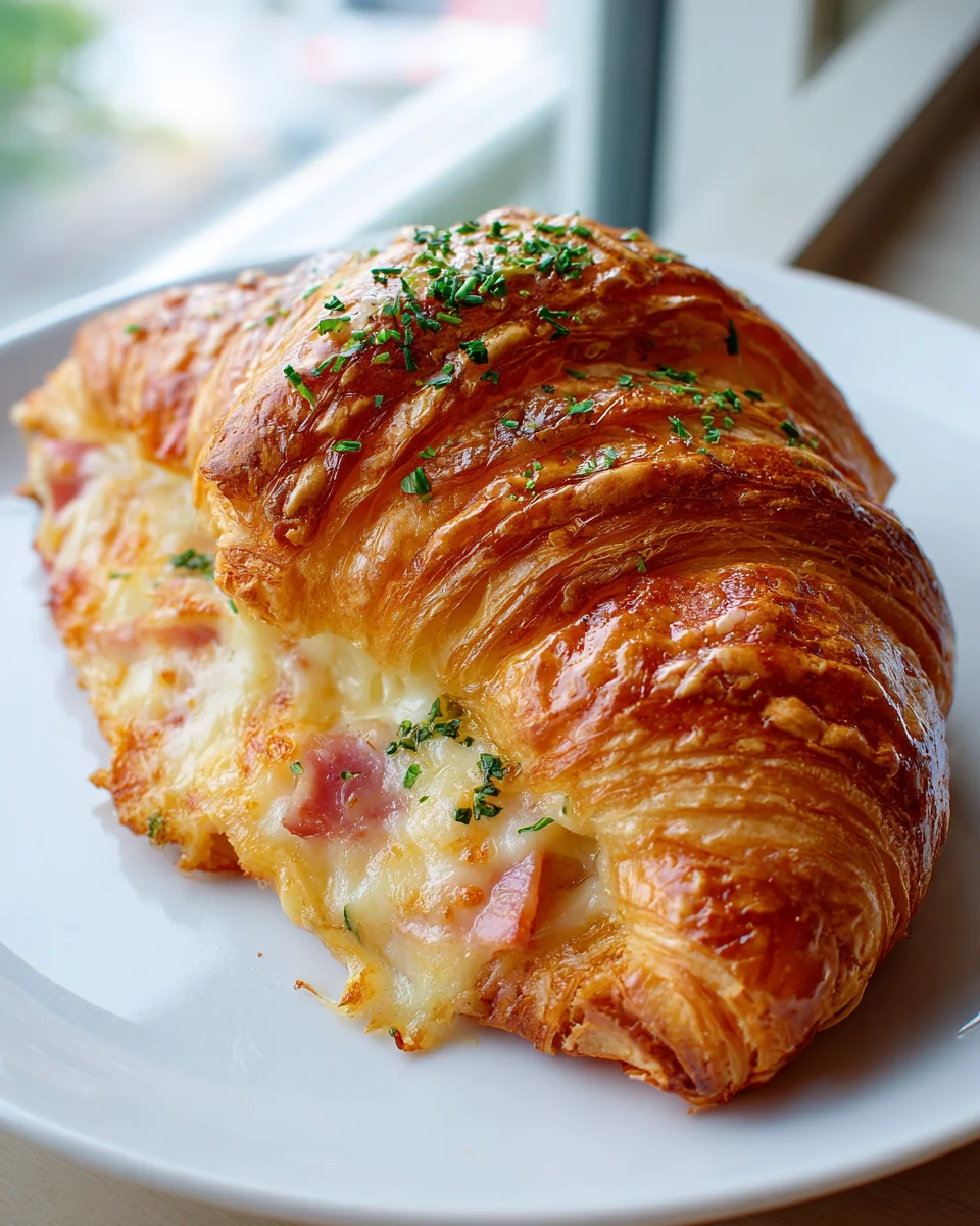 Käse-Schinken-Croissants mit Kräutern: Ein Genuss-Rezept!