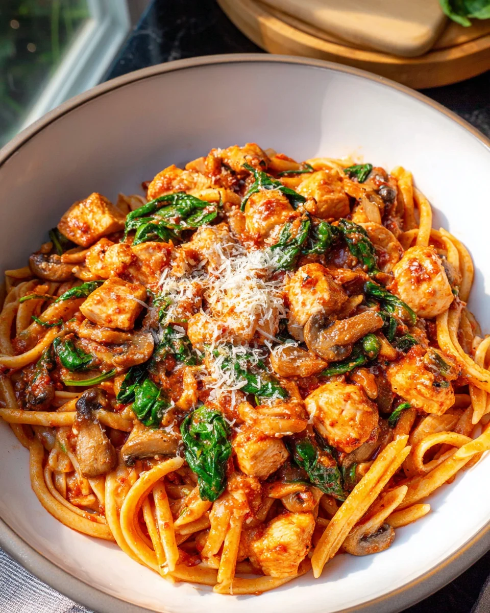 Hähnchen-Tomaten-Pasta
