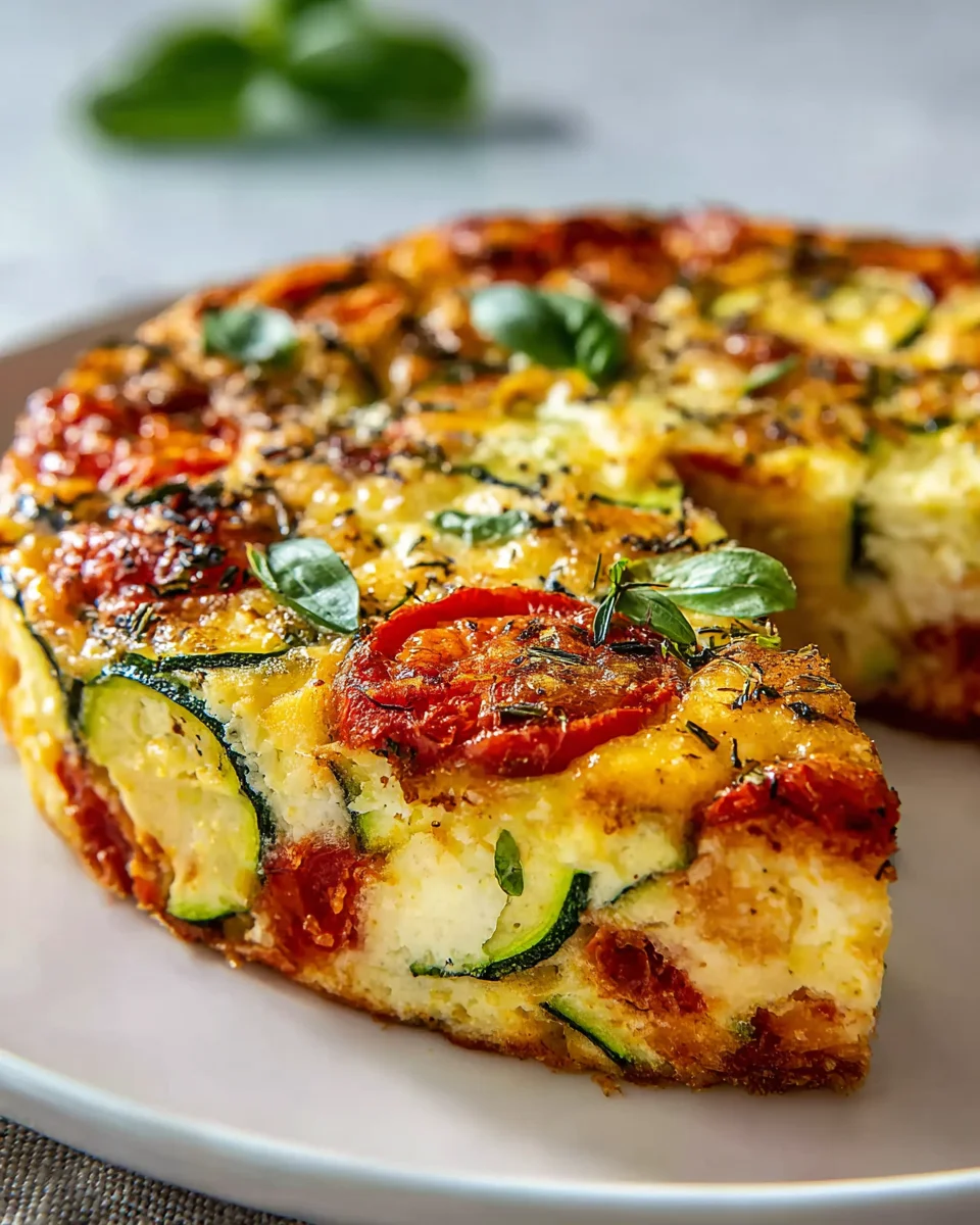 Zucchini-Tomaten-Quiche ohne Kruste