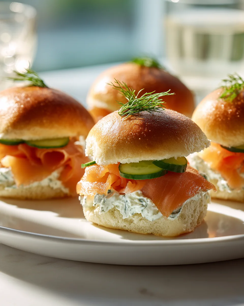 Räucher-Lachs-Cheesecake Mini-Burger