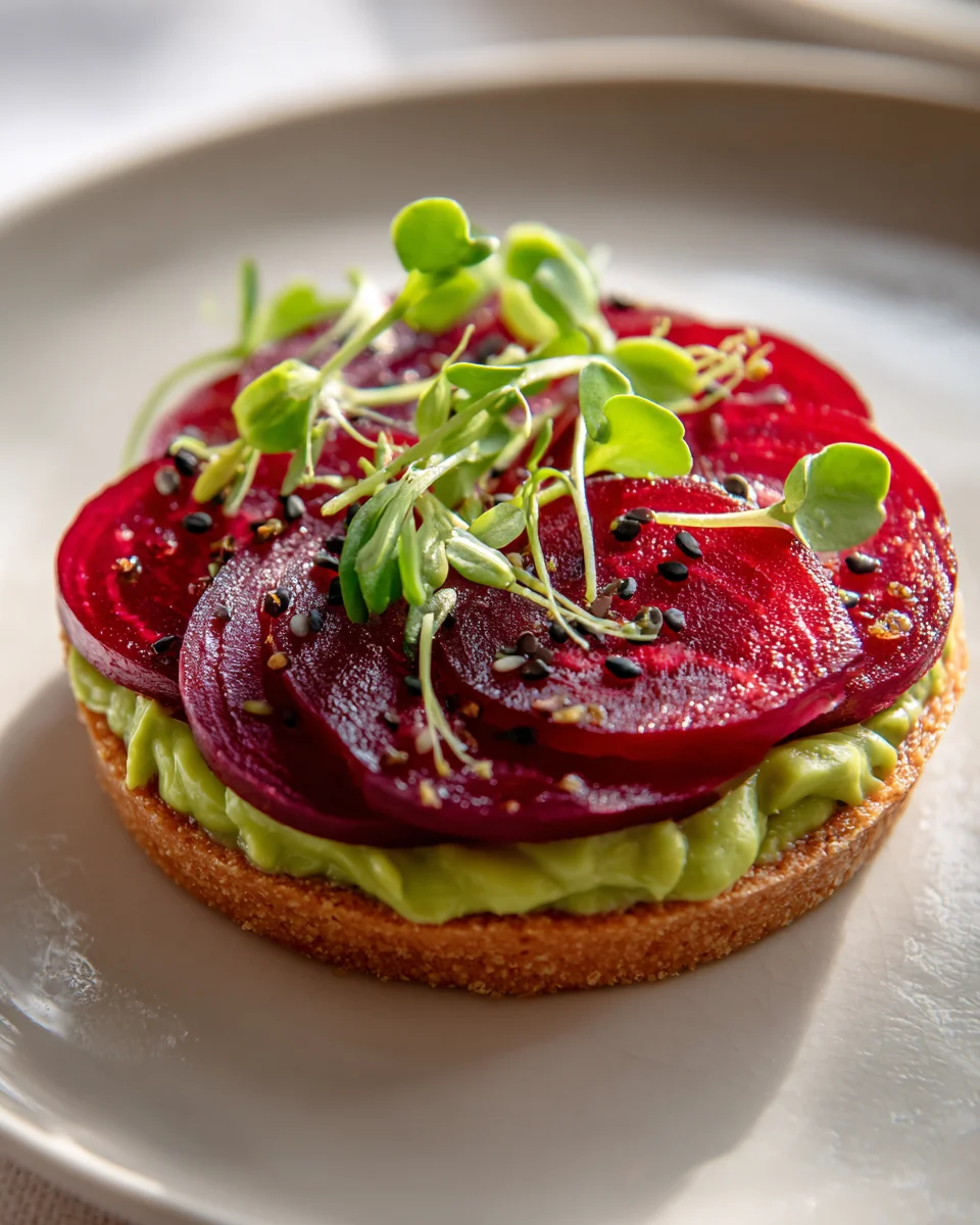 Rote Bete Carpaccio Tartlets mit Avocadocreme – Genuss pur!