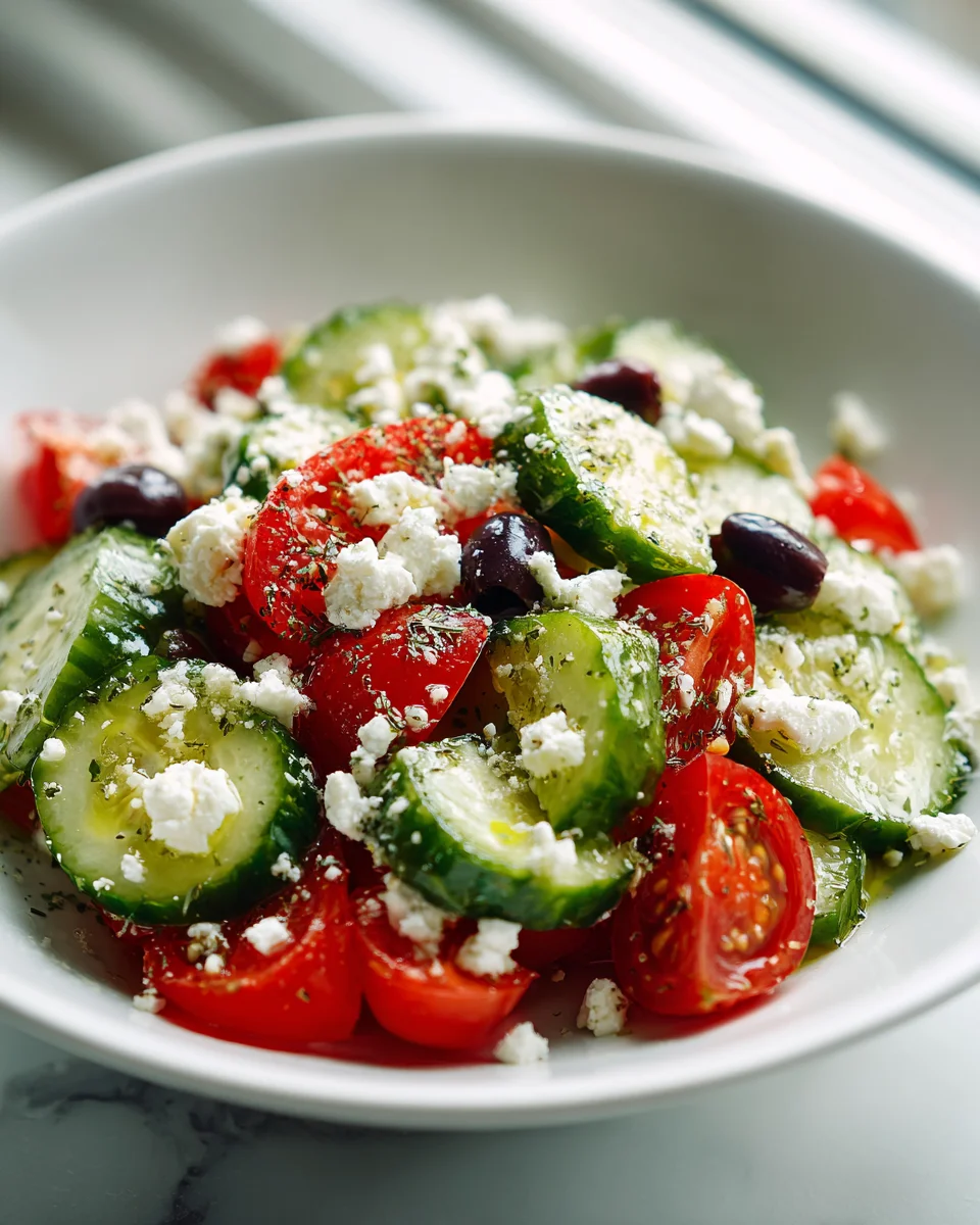 Frischer griechischer Gurkensalat – Einfach & lecker genießen!