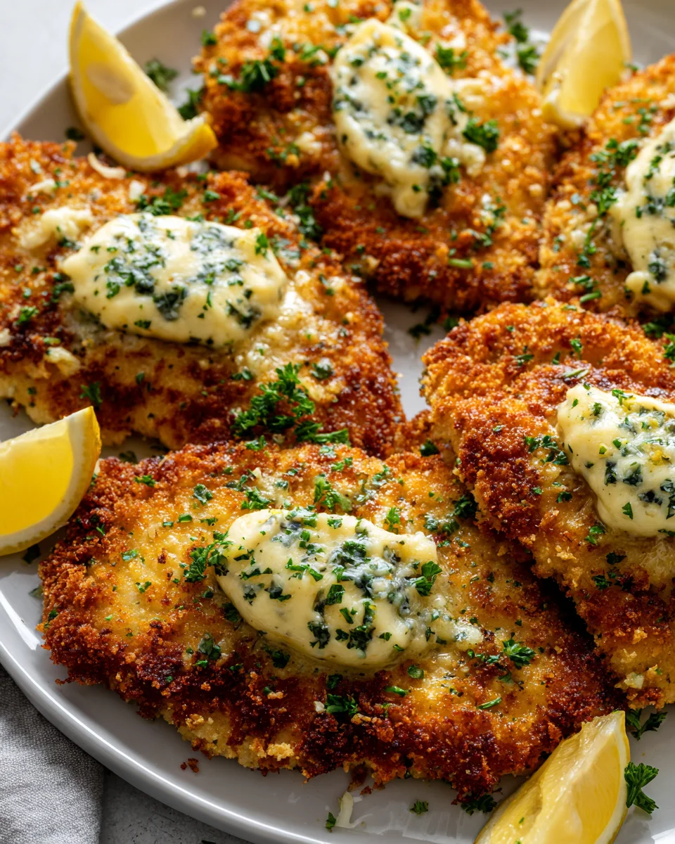 Krosses Zitronen-Hähnchen Romano mit Kräuterbutter aus der Air Fryer
