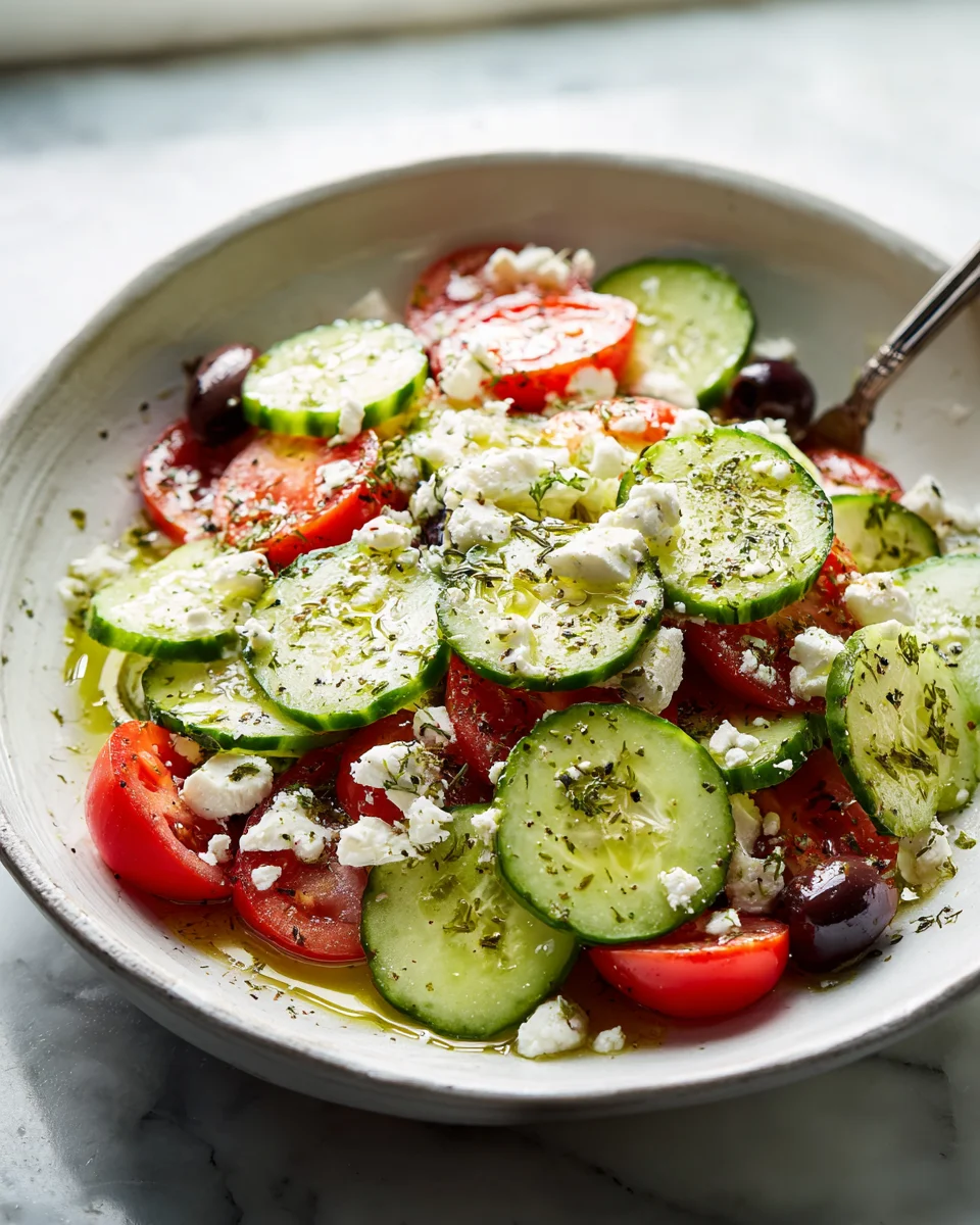 Frischer griechischer Gurkensalat – Einfach & lecker genießen!