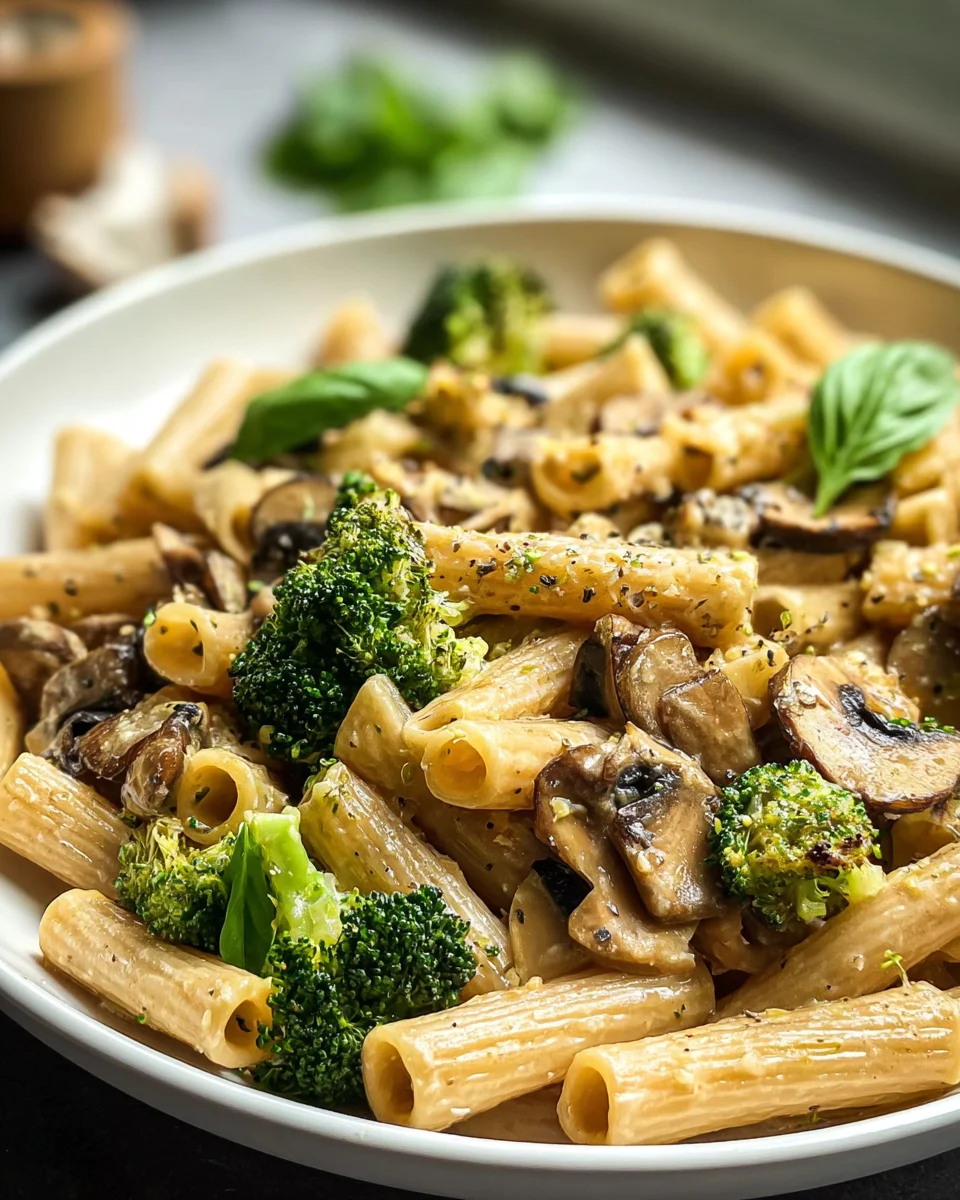 Vegane Pilz-Brokkoli-Pasta