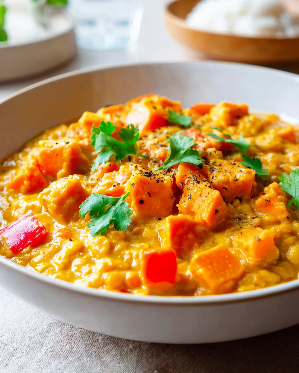 Leckeres Süßkartoffel Linsen Curry – Gesund & Einfach Kochen!