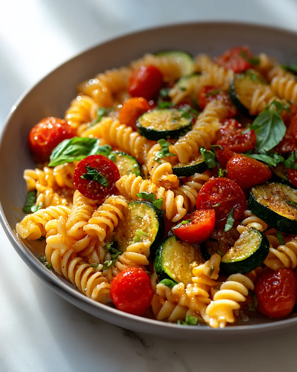 Schnelle Tomaten Zucchini Pasta – Gesund & einfach zubereitet