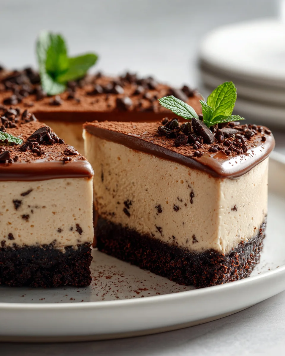 Gefrorener Himbeer-Brownie-Cheesecake ohne Alkohol Rezept