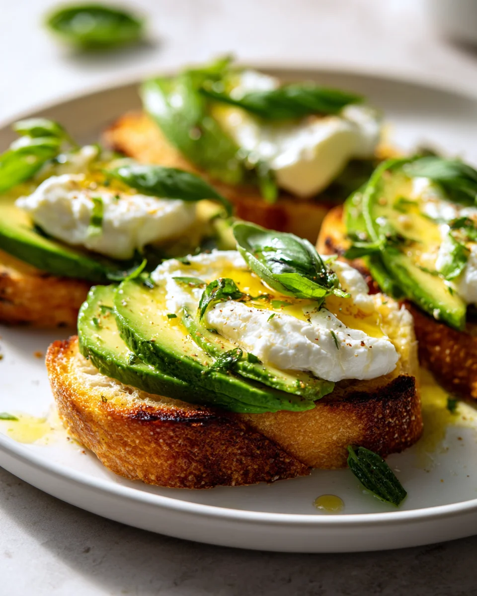 Avocado-Burrata Traum auf knusprigem Brot