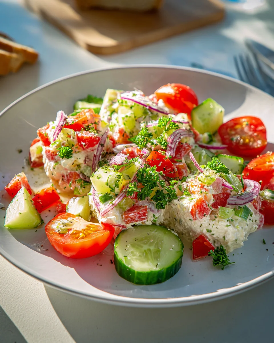 Protein-Power: Frischer Hüttenkäse-Salat!