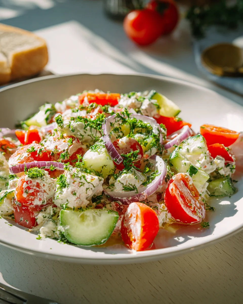 Protein-Power: Frischer Hüttenkäse-Salat!